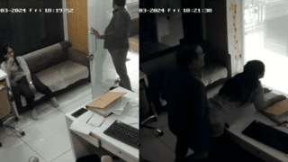 CCTV Captures Dirty Boss Fucking His Second Morning Employee On His Table – Part 2