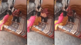 Village Cuck Wife Shares Husband With Horny Old Woman For Money