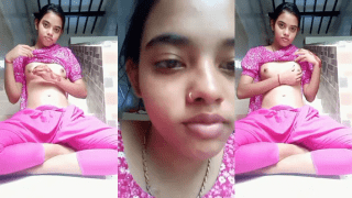 Cute Desi Village Girl Titties Tease Play Show