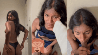 Sexy Brown Bengali Babe Sends Hot Strip Video Then Sucks Dick & Banana Like A Wild Slut
